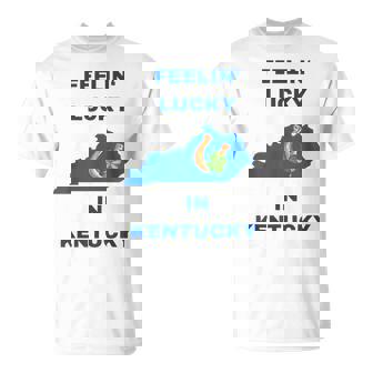 Sentirse Afortunado En Kentucky-Marzo Día De San Patricio En Kentucky Camiseta unisex - Regaloses