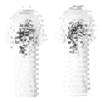 Shih Tzu Dog Motif Ilustración De Mascota Shih Tzu Camiseta unisex - Regaloses