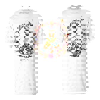 Signe De La Paix Papillons Fleurs Années 60 70 Rétro Hippie T-Shirt - Cadeauxyz