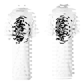 Silueta De Toro Negro En Estilo De Tatuaje Tribal Camiseta unisex - Regaloses