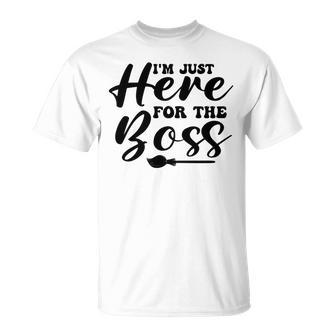 Solo Estoy Aquí Para El Jefe Manga Larga Camiseta unisex - Regaloses