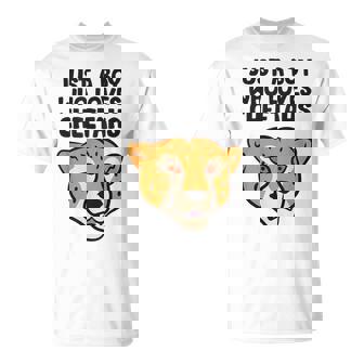 Sólo Un Niño Que Ama A Los Guepardos Camiseta unisex - Regaloses