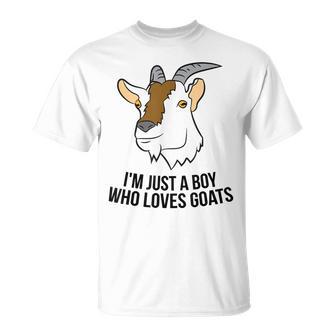 Soy Sólo Un Niño Que Ama A Las Cabras Camiseta unisex - Regaloses