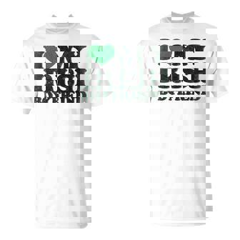 St Patrick Day I Love Irish Boys I Heart My Irish Boyfriend T-Shirt - Thegiftio