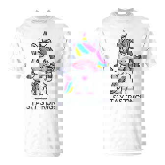 Stay Strong Drôle Mignon Licorne Musculation Gym T-Shirt - Cadeauxyz