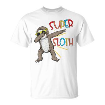 Super Sloth Hero Dabbing Dance Move Kids Sloth Dab T-Shirt - Monsterry
