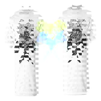 Swallowtail Birds With Morning Glories And Angel's Trumpets Tank Top T-Shirt - Monsterry