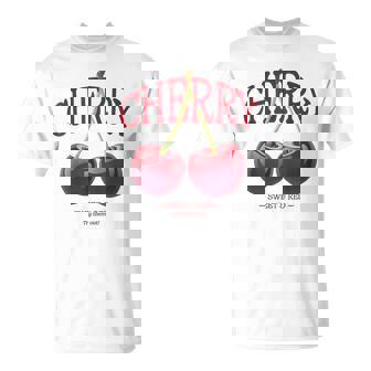 Sweet Cherry Cute Fruit Y2k Gráfica Deerano Para Es Y Adolescentes Camiseta unisex - Regaloses