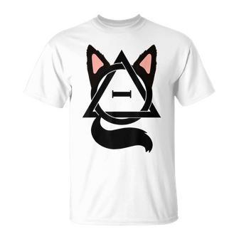 Theta Delta Cat Therian Pride Gray T-Shirt - Geschenkecke