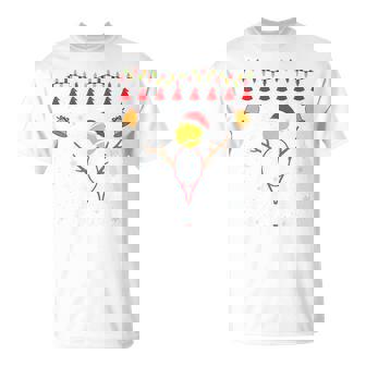Tennis Snowman Christmas Ornament Xmas Holiday T-Shirt - Monsterry