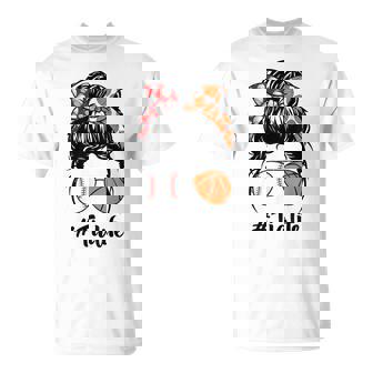 Tia Life Baseball Basketball Tia Messy Bun Mother's Day T-Shirt - Thegiftio
