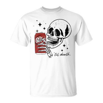 Till Death Dr Skeleton Halloween Cute T-Shirt - Thegiftio UK