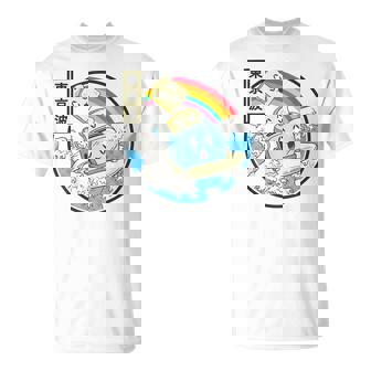 Toaster Surfing Great Waves Anime Kawaii Aesthetic T-Shirt - Monsterry