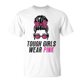 Tough Girls Tragen Im Oktober Pink Leopard Print Wear Pink Gray T-Shirt - Geschenkecke