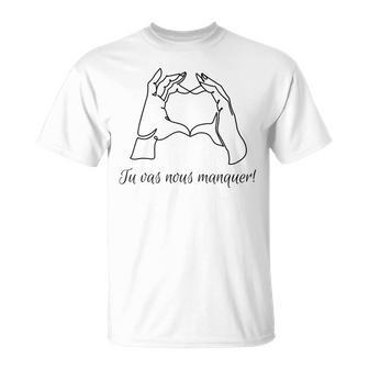 Tuas Nous Manquer Signature Adieu T-Shirt - Cadeauxyz