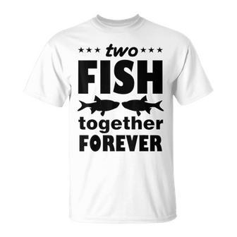 Two Fish Together Forever Angler T-Shirt - Geschenkecke