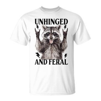 Unhinged And Feral Raccoon Vintage Cartoon Animal Feral Girl T-Shirt - Monsterry