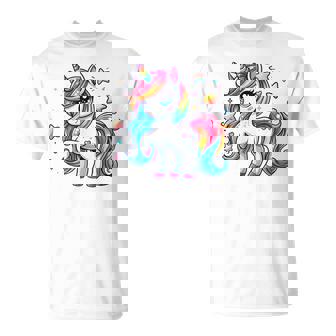 Unicorn For Girls Cute Rainbow Magical Unicorn T-Shirt - Seseable