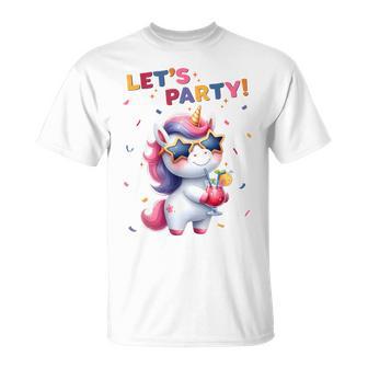 Unicorn Lets Party Outfit Boys Party Unicorn T-Shirt - Geschenkecke