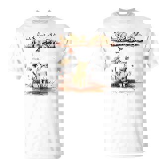 Simple Cat Sketch Con Diseño De Gatitos Manga Larga Camiseta unisex - Regaloses