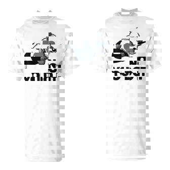 Vintage Lazy Panda No You Do It Retro Cute Sleeping T-Shirt - Thegiftio