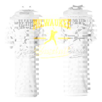 Vintage Home Run Milwaukee Baseball T-Shirt - Thegiftio UK