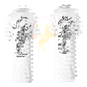 Vintage Howdy Y'All Rodeo Western Country Southern Cowgirl T-Shirt - Monsterry