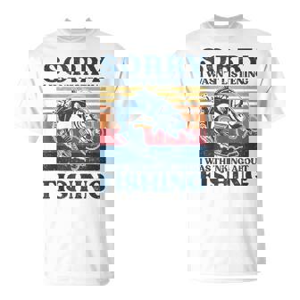 Vintage I Was Thinking About Bass Fishing Fisherman Tank Top T-Shirt - Monsterry