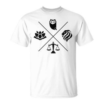 Virtudes Estoicas Sabiduría Templanza Justicia Coraje Estoicismo Camiseta unisex - Regaloses