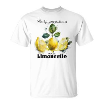 Wenn Du Zitronen Bekommst Mach Limoncello Travel To Italy T-Shirt - Geschenkecke