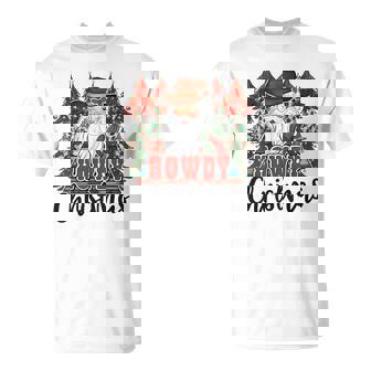 Western Country Cowboy Howdy Christmas Santa Cowboy Rodeo T-Shirt - Monsterry