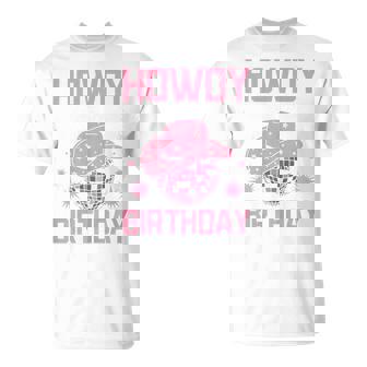 Western Howdy Its My Birthday Disco Cowgirl T-Shirt - Thegiftio UK