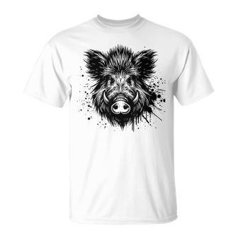 Wild Boar Boar Hunting Hunter Wild Boar Green T-Shirt - Geschenkecke