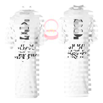 Will You Marry Me T-Shirt Sleeveless Tee T-Shirt - Monsterry