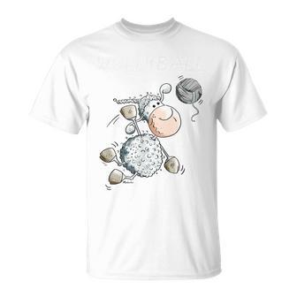 Wollyball Iolleyball Sheep Word Game Funolleyball Player T-Shirt - Geschenkecke