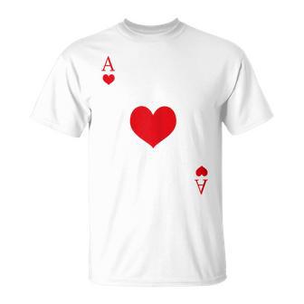 Women's Heart Ass Costume Playing Card Game Poker Skat Carnival T-Shirt - Geschenkecke