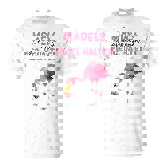 Women's Pegel Halten Party Saying Flamingo Wine Jga Malle T-Shirt - Geschenkecke