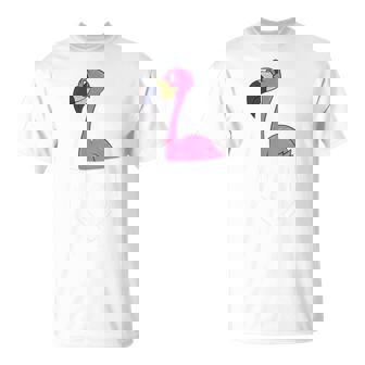 Women's Pink Flamingo In Pocket T-Shirt - Geschenkecke