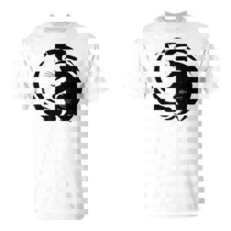 Yin Yang Chat Cadeau Asiatique Oriental Chinois Yin Yang Amateur De Chat T-Shirt - Cadeauxyz