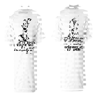 Yorkie Mom Friends In Low Places Friendship T-Shirt - Monsterry