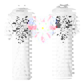 Yorkshire Rose Flag Idea For Women & Union Jack Heart T-Shirt - Monsterry