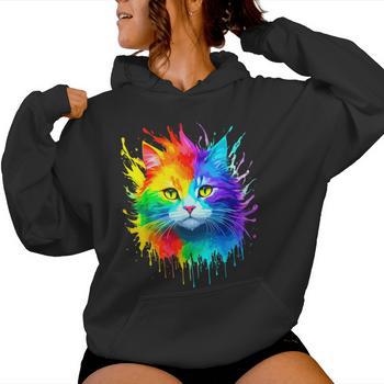 Rainbow cat hoodie hotsell