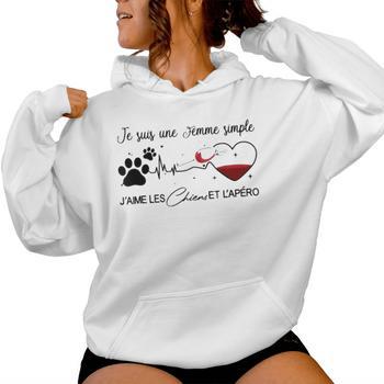 Sweat à Capuche Humour 'Je Parle Seulement à Mon Chien' - Pour Femmes Et Filles Amoureuses Des Chiens