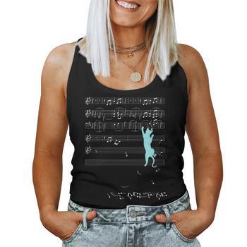 T-Shirt Chat Amusant Jouant Avec Note De Musique - Amoureux Des Chats