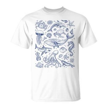 Ocean Life Sea Aesthetic Dolphin Beach 90S Vintage Graphic