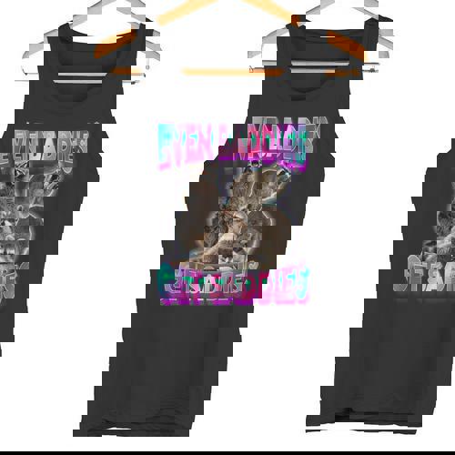 Even Baddies Get Saddies Raccoon Meme Tank Top - Fun & Quirky - Raccsy