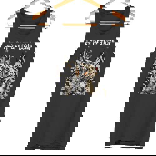 Let's Get Trashed Raccoon And Opossum Drinking Beer Tank Top - Raccsy DE