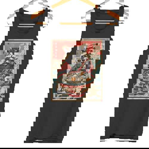 Raccoon Anime Ramen Tank Top - Fun Japanese Style Wear - Raccsy