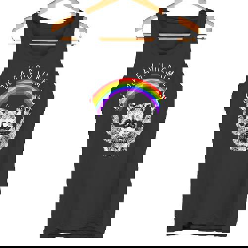 Raccoon LGBTQ Pride Tank Top - Be Gay, Do Crime Fun Design - Raccsy