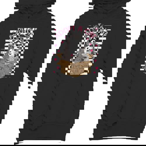 Adopt A Cat Team Hoodie - Youth Possum & Raccoon Design - Raccsy